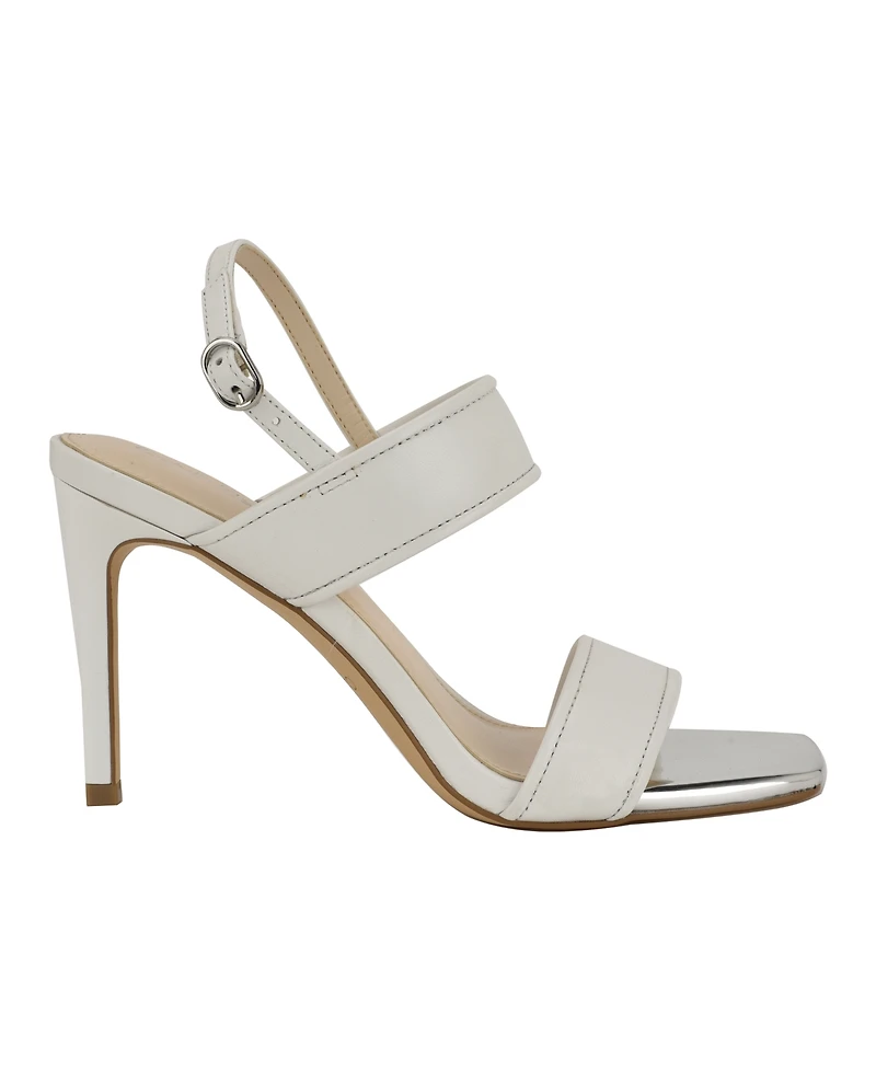 Calvin Klein Women's Amour Double Band Slingback Stiletto Sandals