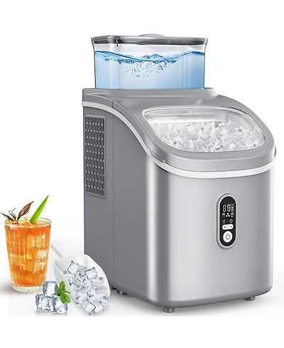 Cowsar 30Lbs/Day Home Portable Cube Ice Maker Includes Ice Scoop and Basket, Grey