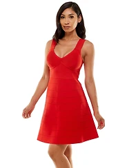 Bebe Women's Bandage V-neck A-line Dress