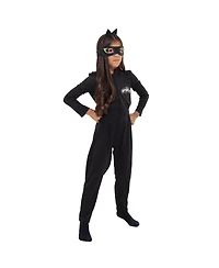 Miraculous Cat Noir Zip Up Cosplay Costume Coverall Tail Mask and Headband 4 Piece Set