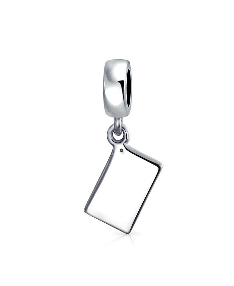 Bling Jewelry Bookkeeper Accountant Math Wiz Calculator Dangle Bead Charm Oxidized .925 Sterling Silver Fits European Bracelet