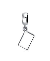 Bling Jewelry Bookkeeper Accountant Math Wiz Calculator Dangle Bead Charm Oxidized .925 Sterling Silver Fits European Bracelet