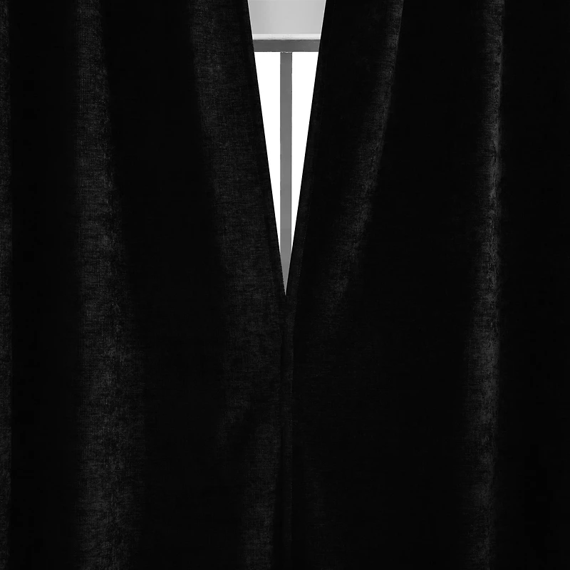 Isidora Velvet Magnetic Closure 100% Blackout Grommet Curtain Panel