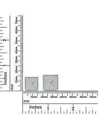 Bling Jewelry Geometric Square Cubic Zirconia Pave Cz Pyramid Stud Earrings .925 Sterling Silver