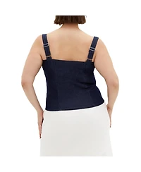 City Chic Plus Abbie Denim Top