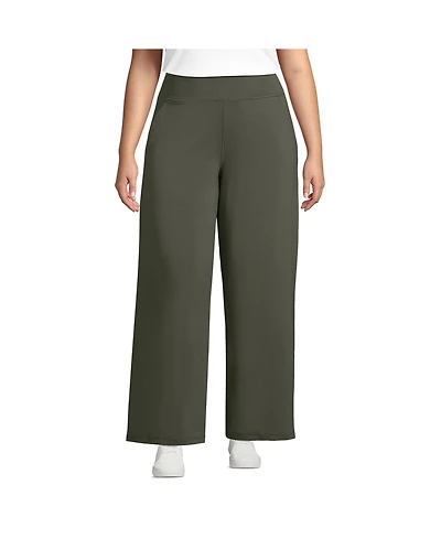 Lands' End Women's Active Hi Impact High Rise Wide Leg Pants
