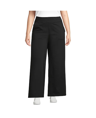 Lands' End Women's Active Hi Impact High Rise Wide Leg Pants