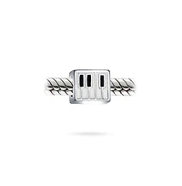 Bling Jewelry Piano Keys Charm Bead Music Students in Sterling Silver European Bracelets