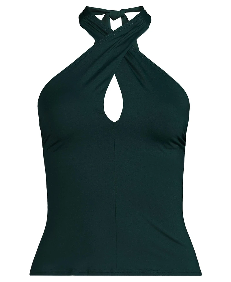 Lands' End Women's Criss Cross Halter Tankini Top