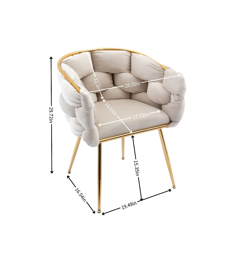 Modern Luxury Velvet Single Sofa Chair Set for Lazy Person