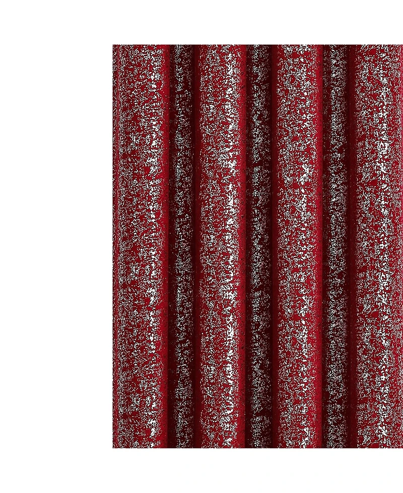 Kate Aurora 2 Piece Grommet Top Moroccan Sparkly Burgundy Light Reducing Window Curtain Panels