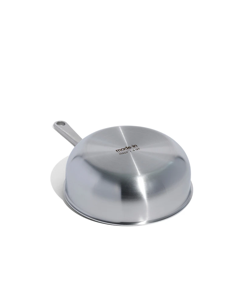 Made In Stainless Steel Clad 3-Quart Saucier with Lid