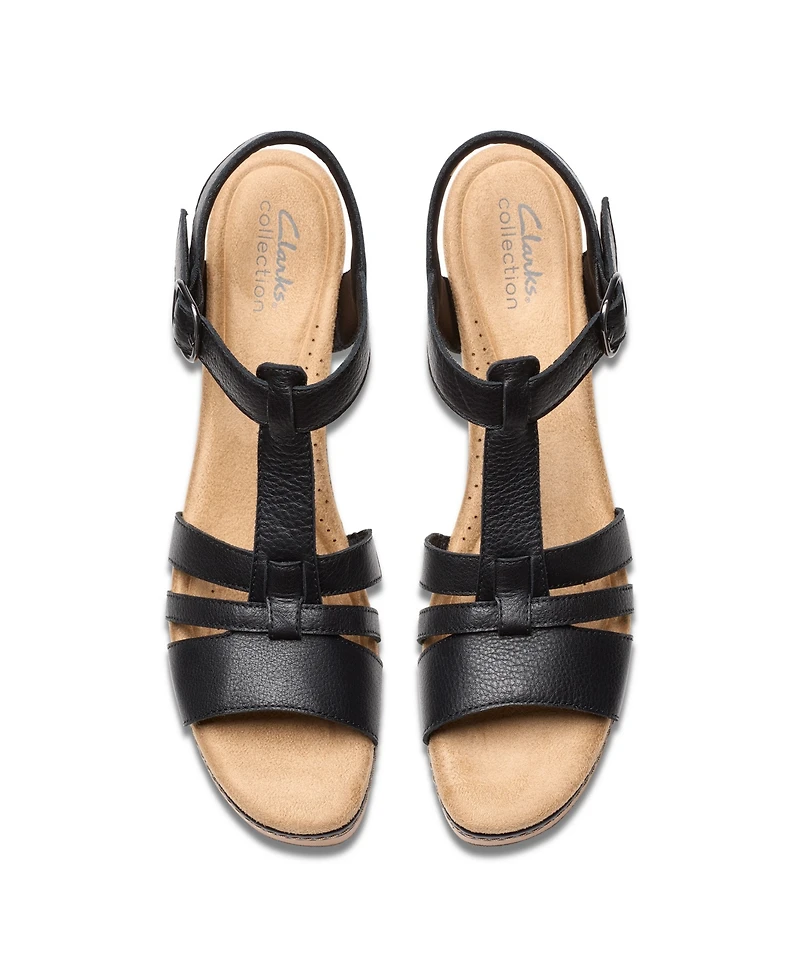 Clarks Collection Women's Seannah Madi Wedge Sandals