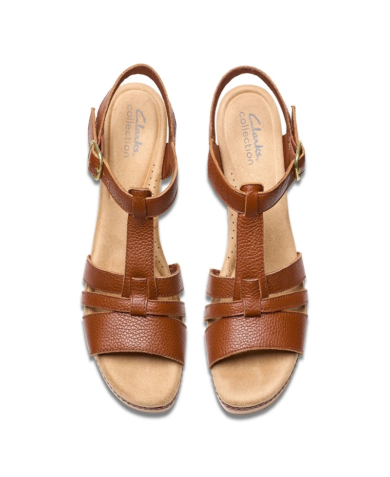 Clarks Collection Women's Seannah Madi Wedge Sandals