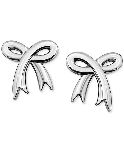 Giani Bernini Bow Polished Stud Earrings 18k Gold-Plated Sterling Silver (Also Silver), Exclusively at Macy's
