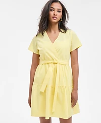 Hugo Women's Cotton Short-Sleeve Fit & Flare Dress