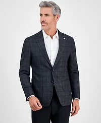 Tom Baine Men's Slim-Fit Plaid Stretch Sport Coat