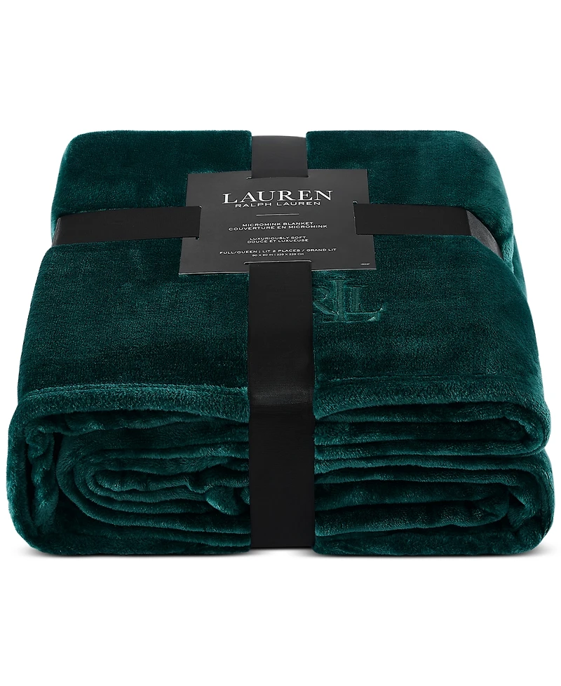 Lauren Ralph Micromink Plush Blanket