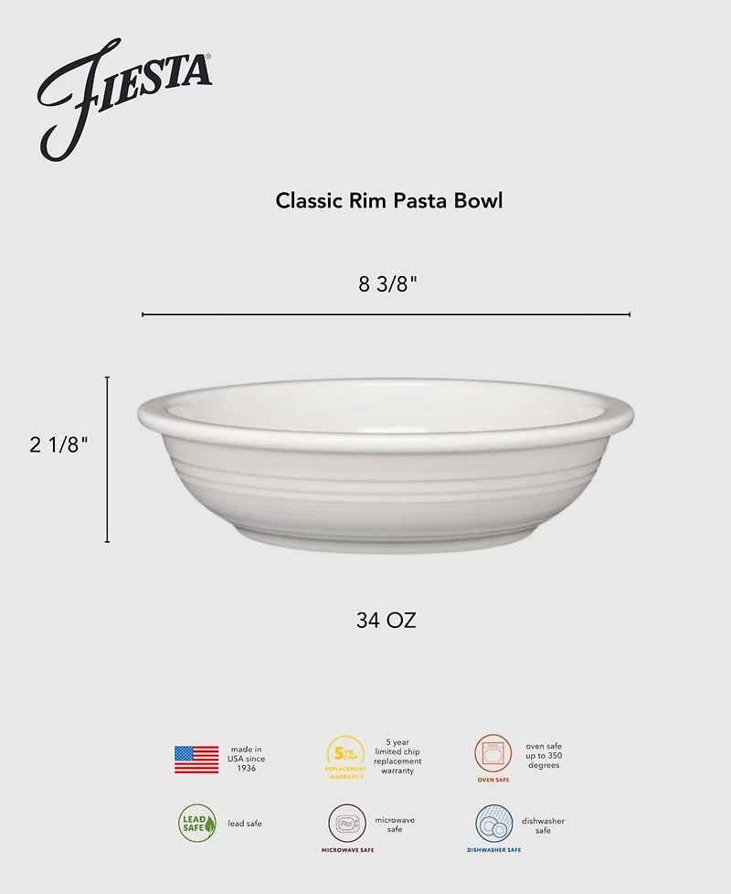 Fiesta Linen Classic Rim Pasta Bowl 34-oz.