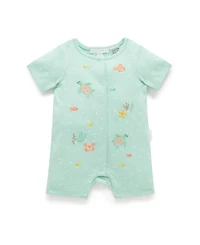 Purebaby Baby Green Short Romper