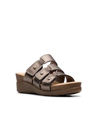 Clarks Collection Women's Calenne Lily Wedge Sandals