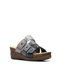 Clarks Collection Women's Calenne Lily Wedge Sandals