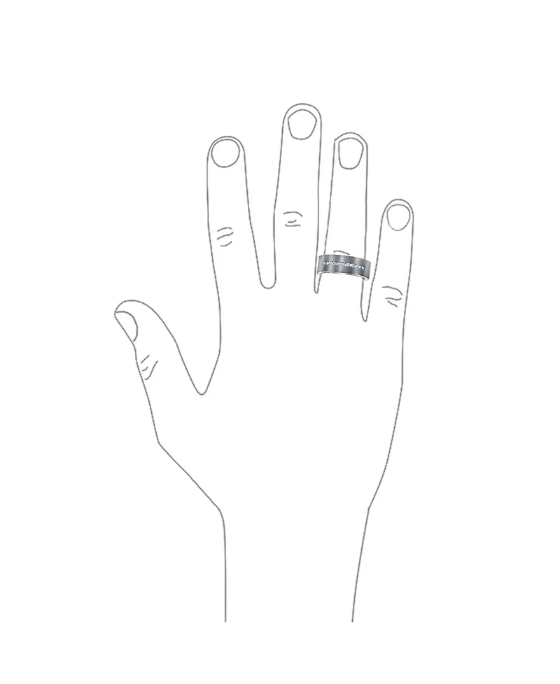 Bling Jewelry Wide Cubic Zirconia Channel Set Cz Couples Band Ring 7MM Silver Tone Titanium