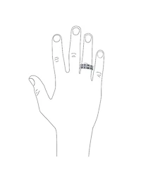 Bling Jewelry Wide Cubic Zirconia Channel Set Cz Couples Band Ring 7MM Silver Tone Titanium