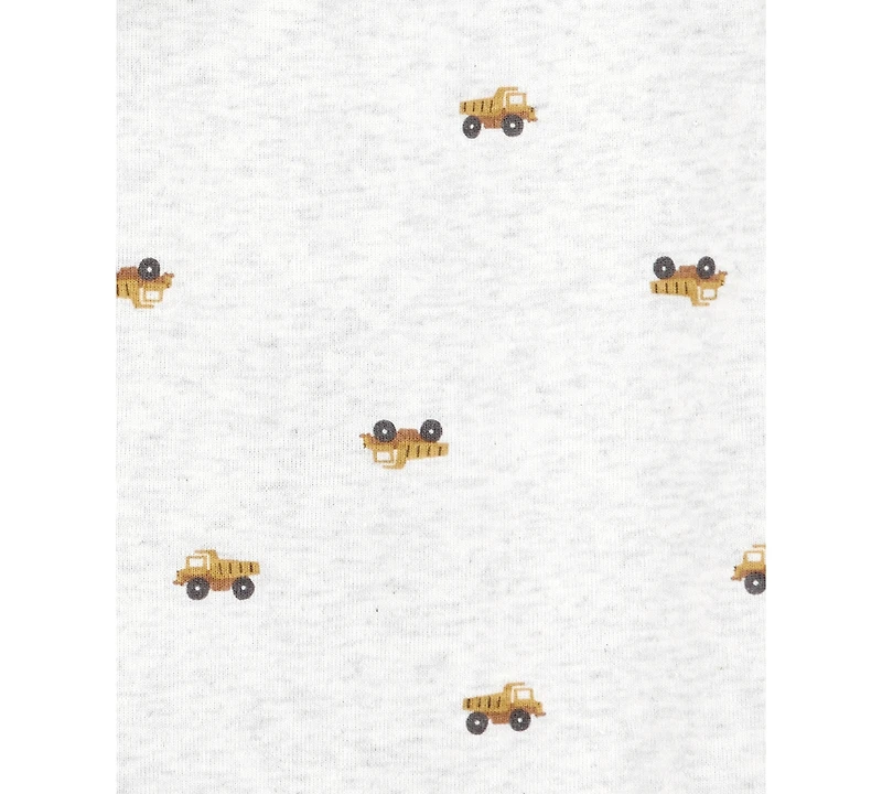 Carter's Baby Boys Short-Sleeve Construction Bodysuits, 5 Pack