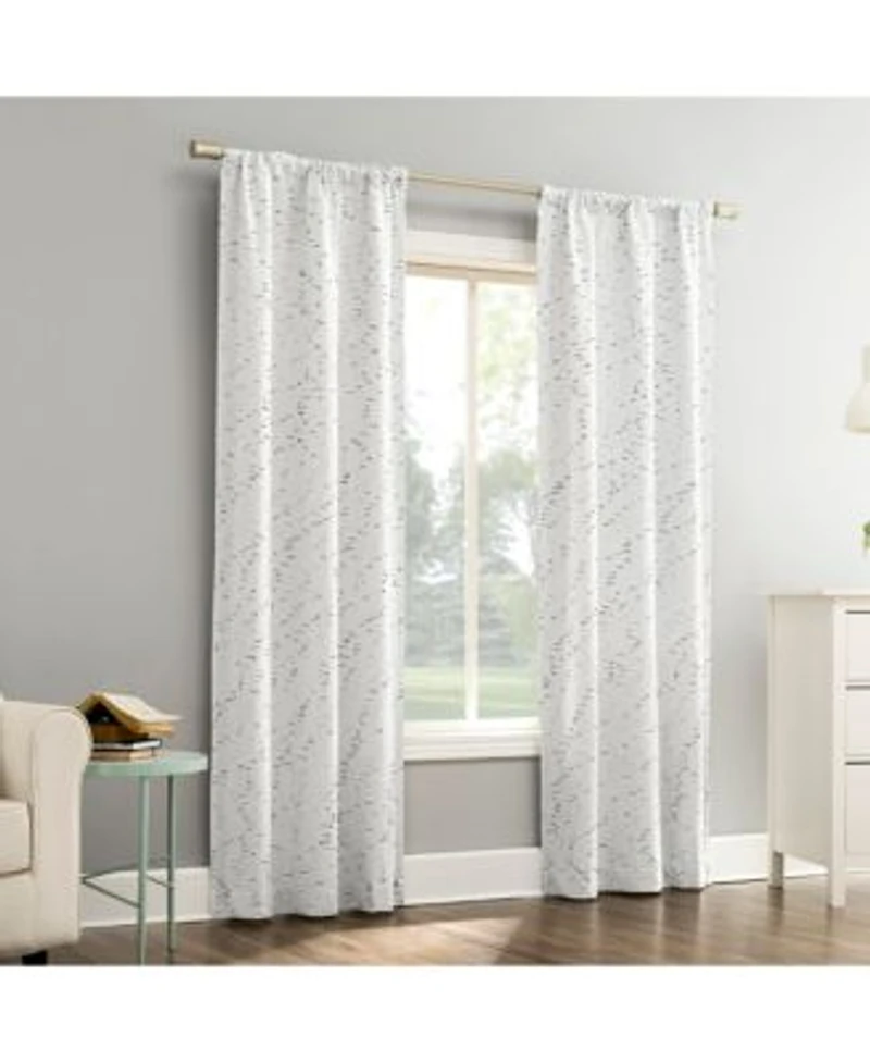 Sylo Generation Contrast Slub Magnetic Closure 100 Blackout Rod Pocket Curtain Panel