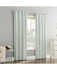 Sylo Generation Contrast Slub Magnetic Closure 100% Blackout Rod Pocket Curtain Panel