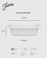 Fiesta Linen Loaf Pan Baker, 1.4 Qt
