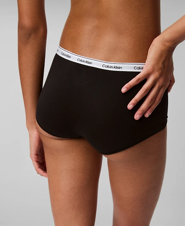 Shop Calvin Klein Women's Modern Logo Boyshort Underwear QD5195 at