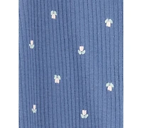Carter's Baby Girls Mini Floral Ribbed Sleep & Play Pajamas