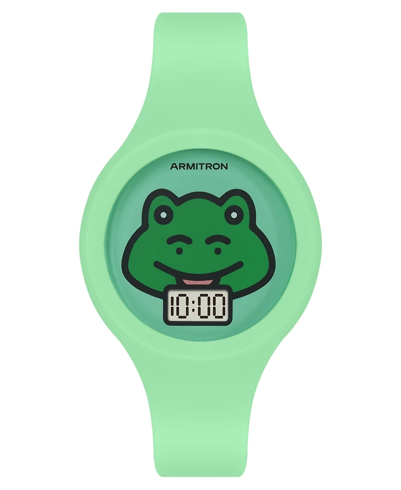 Armitron Kid's Quartz Happy Pals Mint Silicone Watch, 38mm