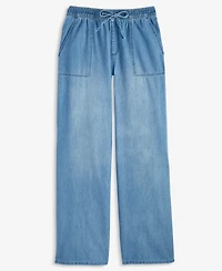 On 34th Women's Pull-On Utility Wide-Leg Jeans, Exclusively at Macy's