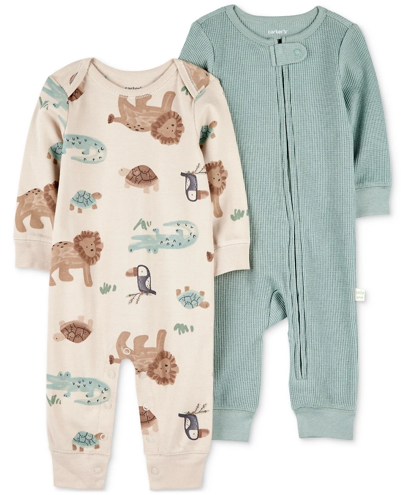 Carter's Baby Boys 2-Pk. Long-Sleeve Jumpsuits
