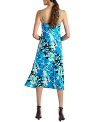 Natori Women's Floral-Print Sleeveless V-Neck Midi Dress
