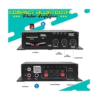 Pyle Compact Bluetooth Power Amplifier with Usb & Sd Readers - PFA220BT