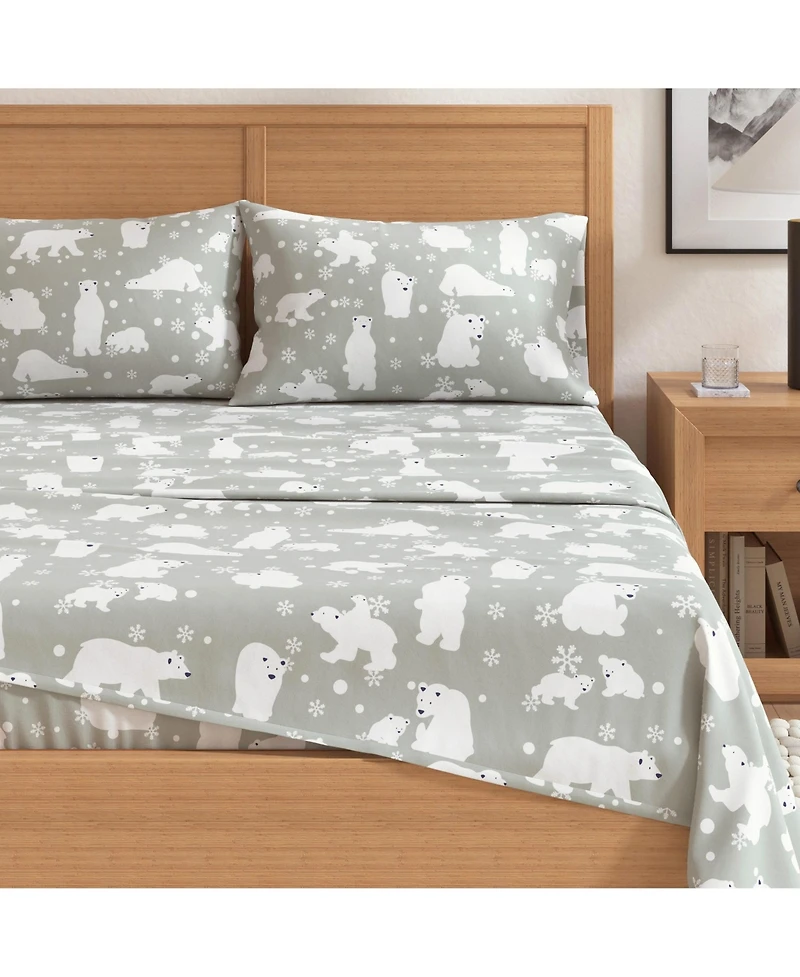 Linery & Co. Ultra-Soft Turkish Cotton Flannel Lodge Print Sheet Set