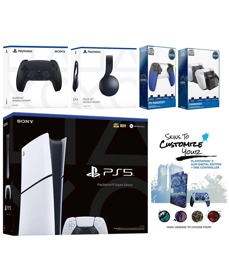 Sony Playstation 5 Slim Digital with Black Pulse Headset