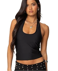 Edikted Women's Kiana Ribbed Halter Top
