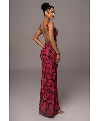 Jluxlabel Women's Floral Front And Center Maxi Dress