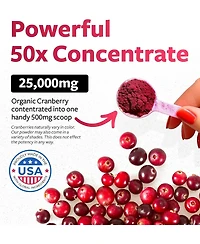 Pure Co Organic Cranberry Concentrate Powder, 50gm