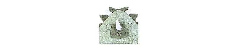 Hudson Baby Infant Boy Cotton Animal Face Hooded Towel, Neutral Dino World, One Size