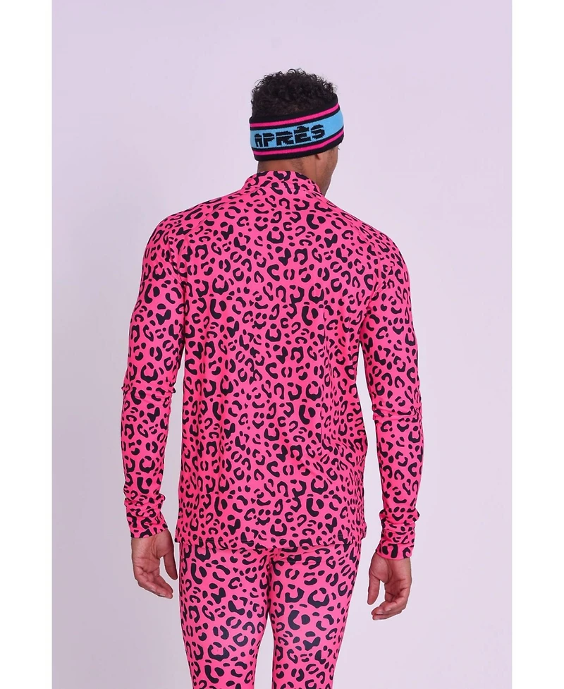 Oosc Men's Baselayer Top - Hotel California Pink Leopard