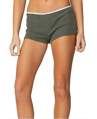 Edikted Women's Georgina Low Rise Waffle Shorts