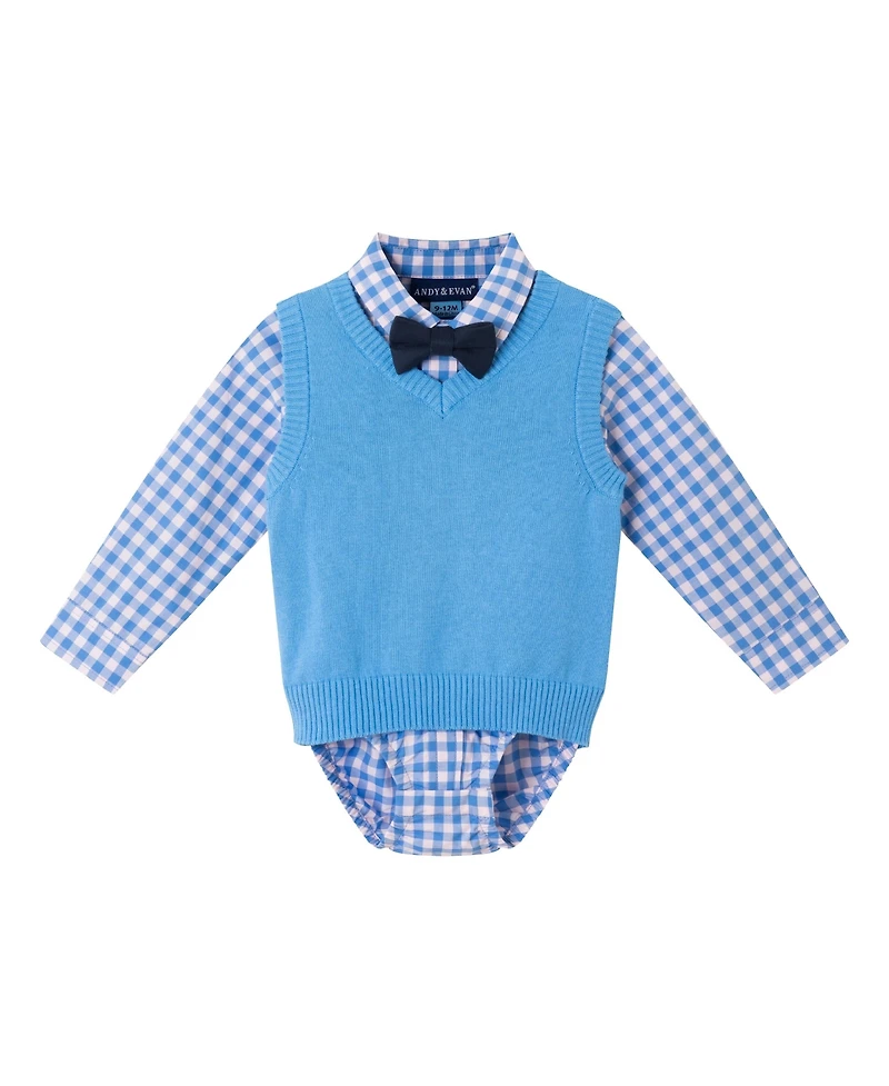 Andy & Evan Baby Boys Long Sleeve Buttondown Pant Set