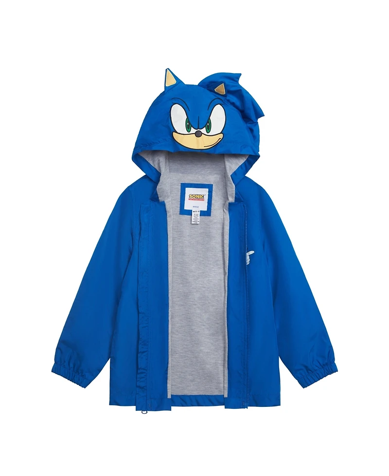 Sega Sonic the Hedgehog Big Boys Rain coat With Hood Ornament