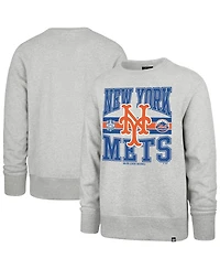 '47 Brand Men's Gray New York Mets Letters Headline Pullover Sweatshirt